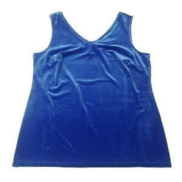 Charter Club Velvet Tank Top Modern Blue S - Picture 1 of 1
